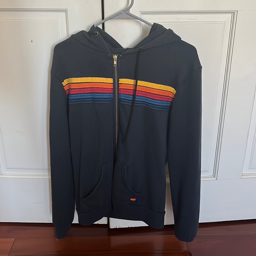 Dark gray aviator nation hoodie barely worn